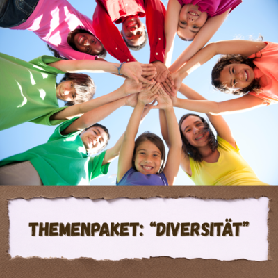 Kinder in bunten T-Shirts