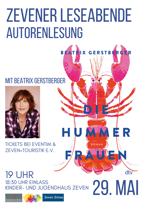 Infos zu den Zevener Leseabenden über das Buch die Hummerfrauen. Eine Lesung mit Beatrix Gerstberger